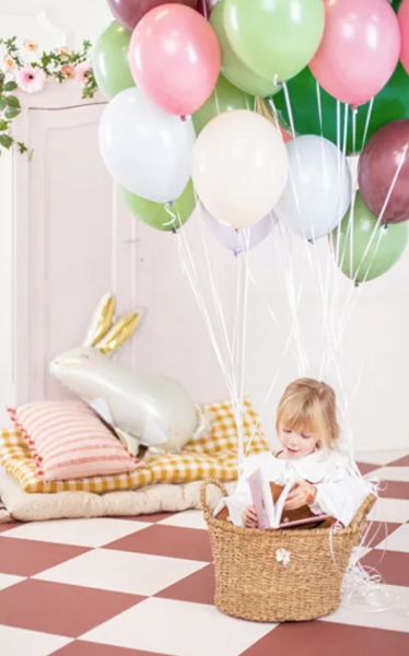 XL Folienballon Figur - Hase, goldene Ohren - 70cm x 71,5cm